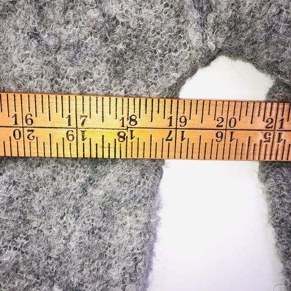 POETRY ALPACA Blend Long Zip Front Cardigan Women’s 4/6 Sweater Gray So Soft - Picture 5 of 9